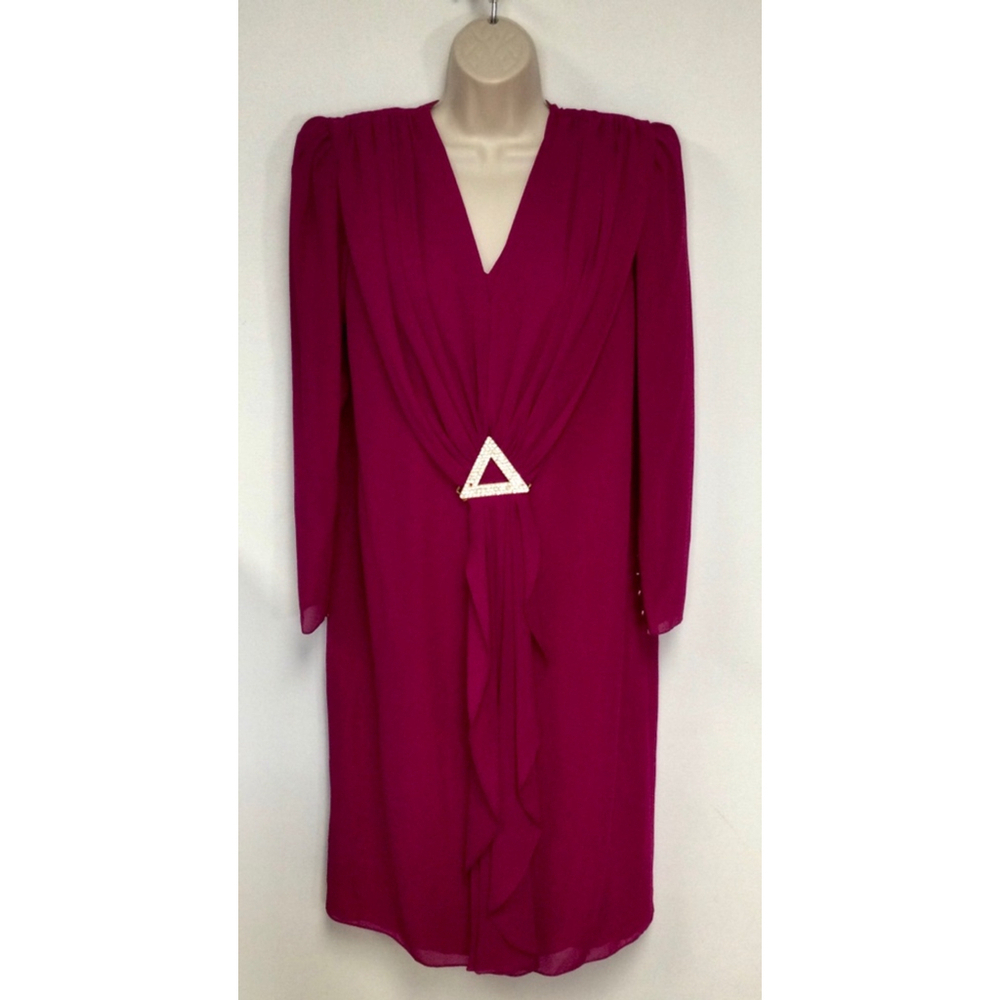 Women's Ursula of Switzerland Dress, Size‎ 10, Magenta modern medium